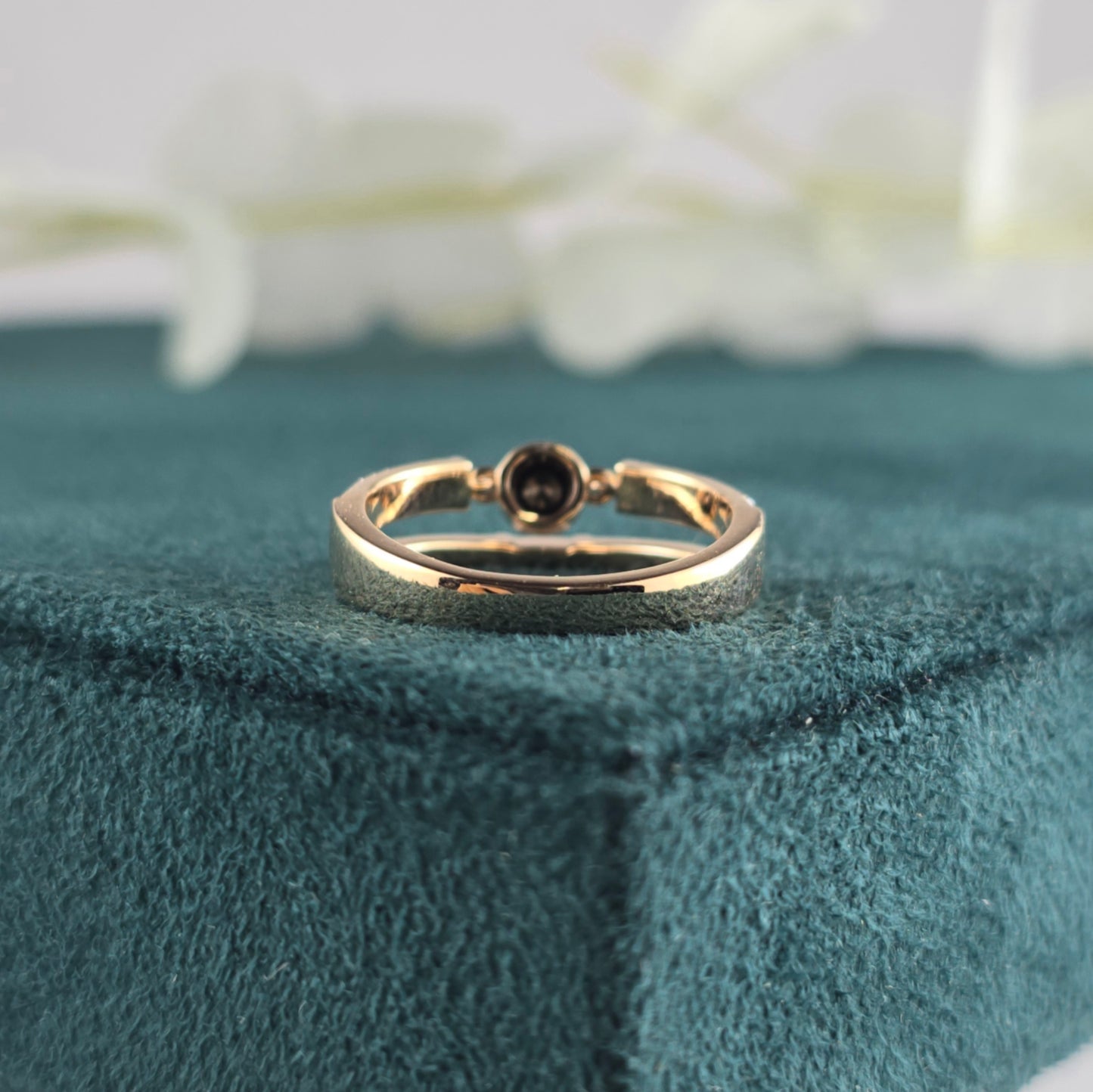 Bold Contrast – Round Black and White Diamond Ring