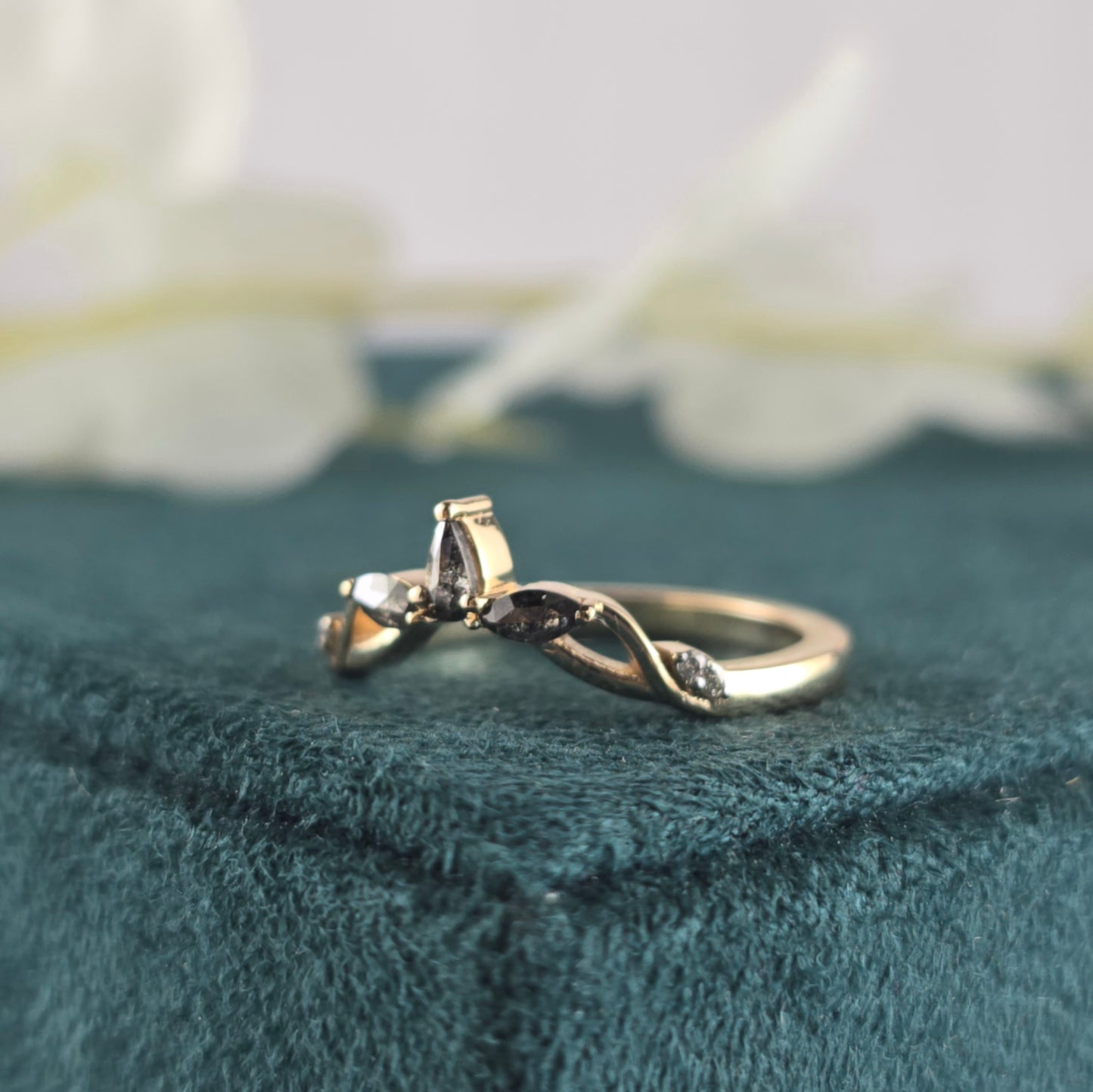 Timeless Twist – Marquise, Pear & Round Diamond Ring