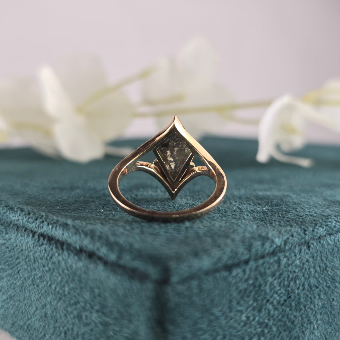 Kite Cut Diamond Ring | Geometric Gold Statement Ring | Handmade Unique Jewelry | Gift for Her
