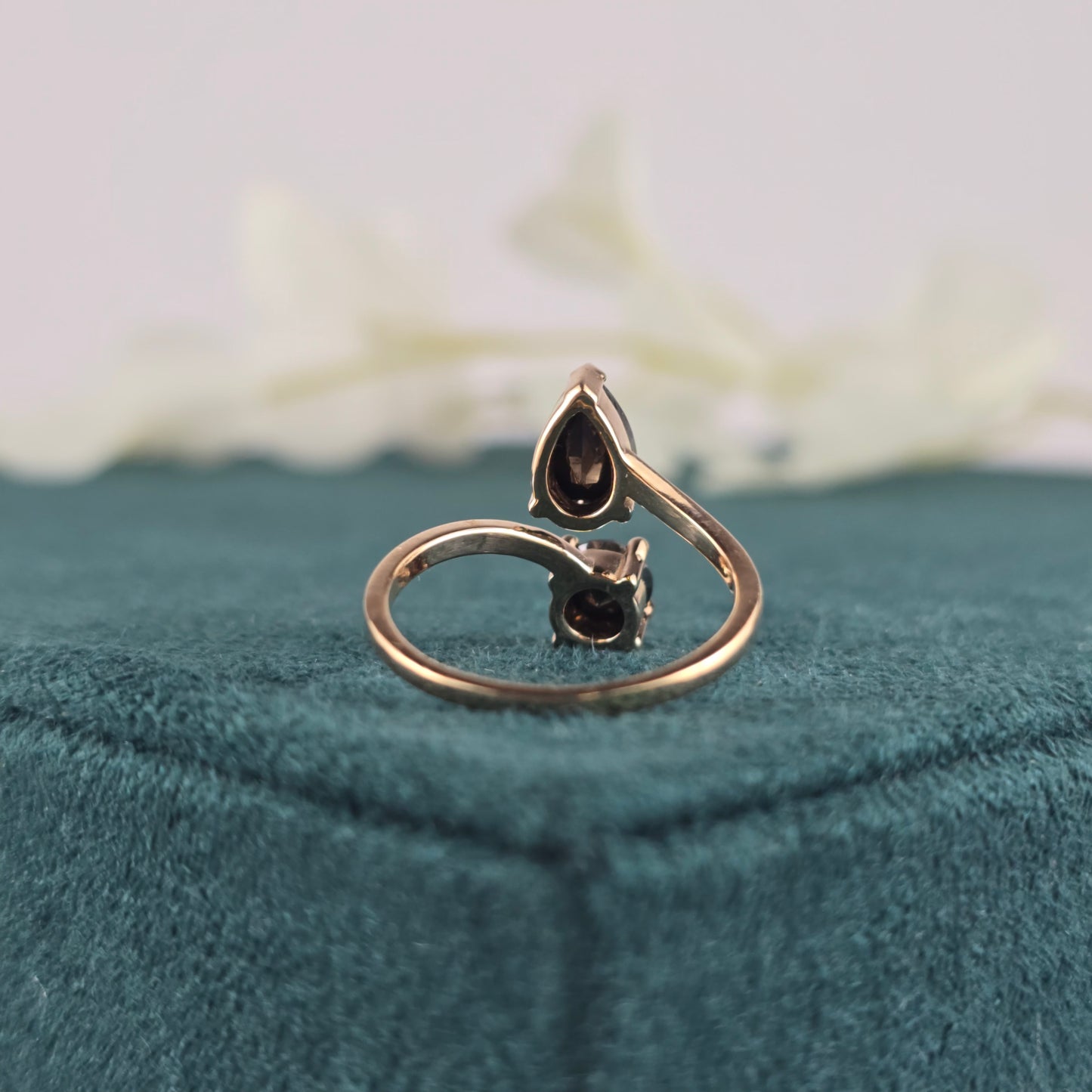 Elegant Black Onyx Ring – Double Gemstone in 10K Gold