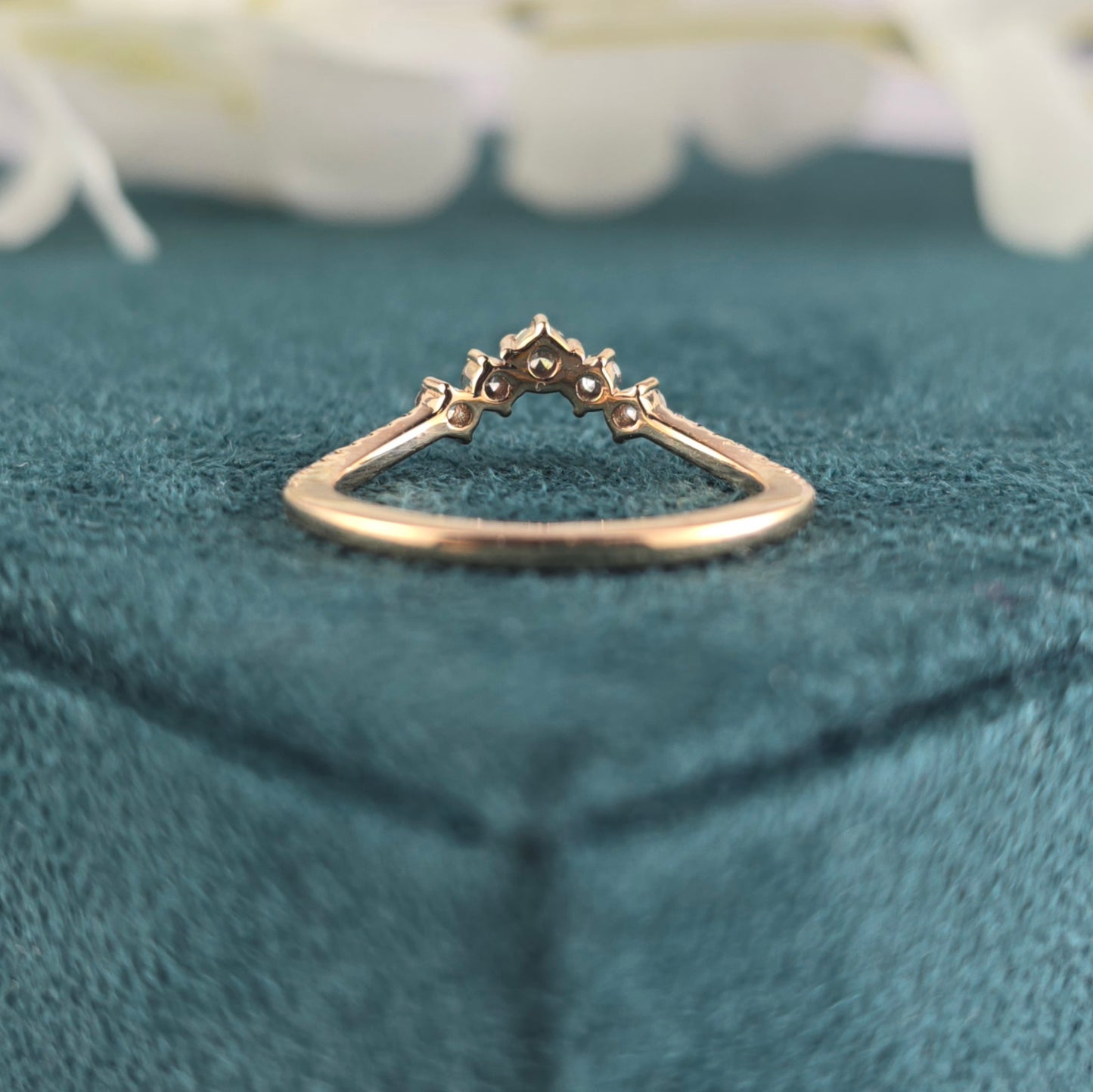 Round Salt & Pepper Diamond Band with Natural Charm