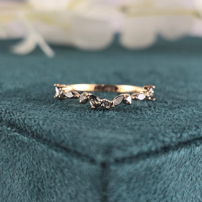 Naturally Bold Salt & Pepper Diamond Band in Unique Cuts