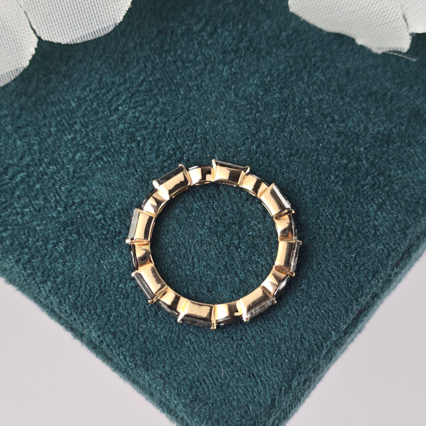 Boldly Unique Salt & Pepper Diamond Band – Marquise & Baguette