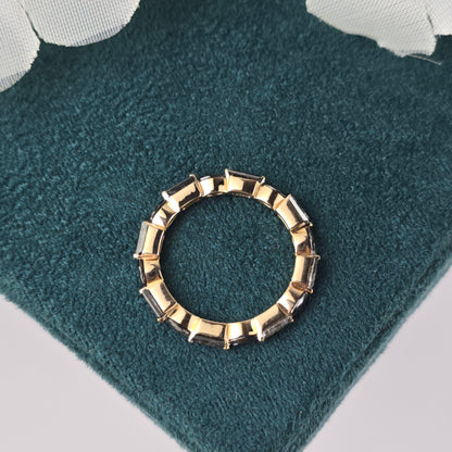 Boldly Unique Salt & Pepper Diamond Band – Marquise & Baguette