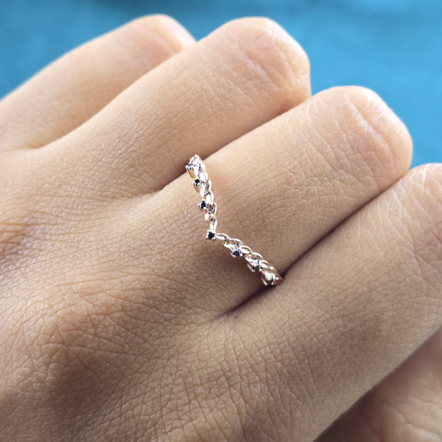 Elegant Spark Meets Edge – Round Black Diamond Band