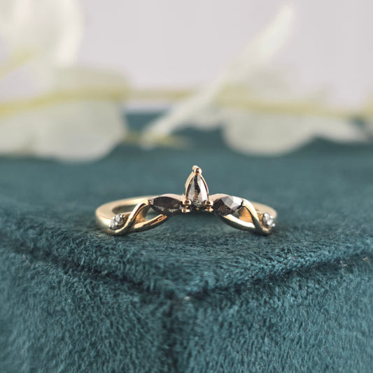 Timeless Twist – Marquise, Pear & Round Diamond Ring