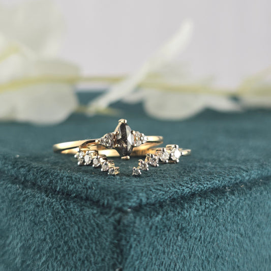Edgy Meets Elegant – Marquise and Round Diamond Ring