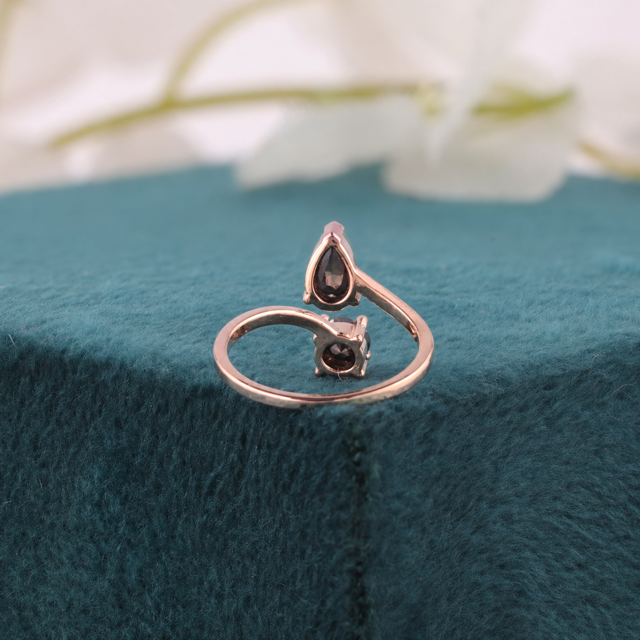 Elegant Black Onyx Ring – Double Diamond in 10K Gold