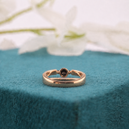 Bold Contrast – Round Black and White Diamond Ring