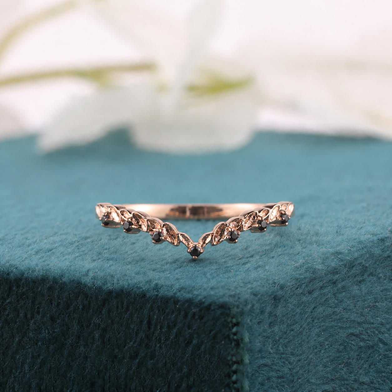 Elegant Spark Meets Edge – Round Black Diamond Band