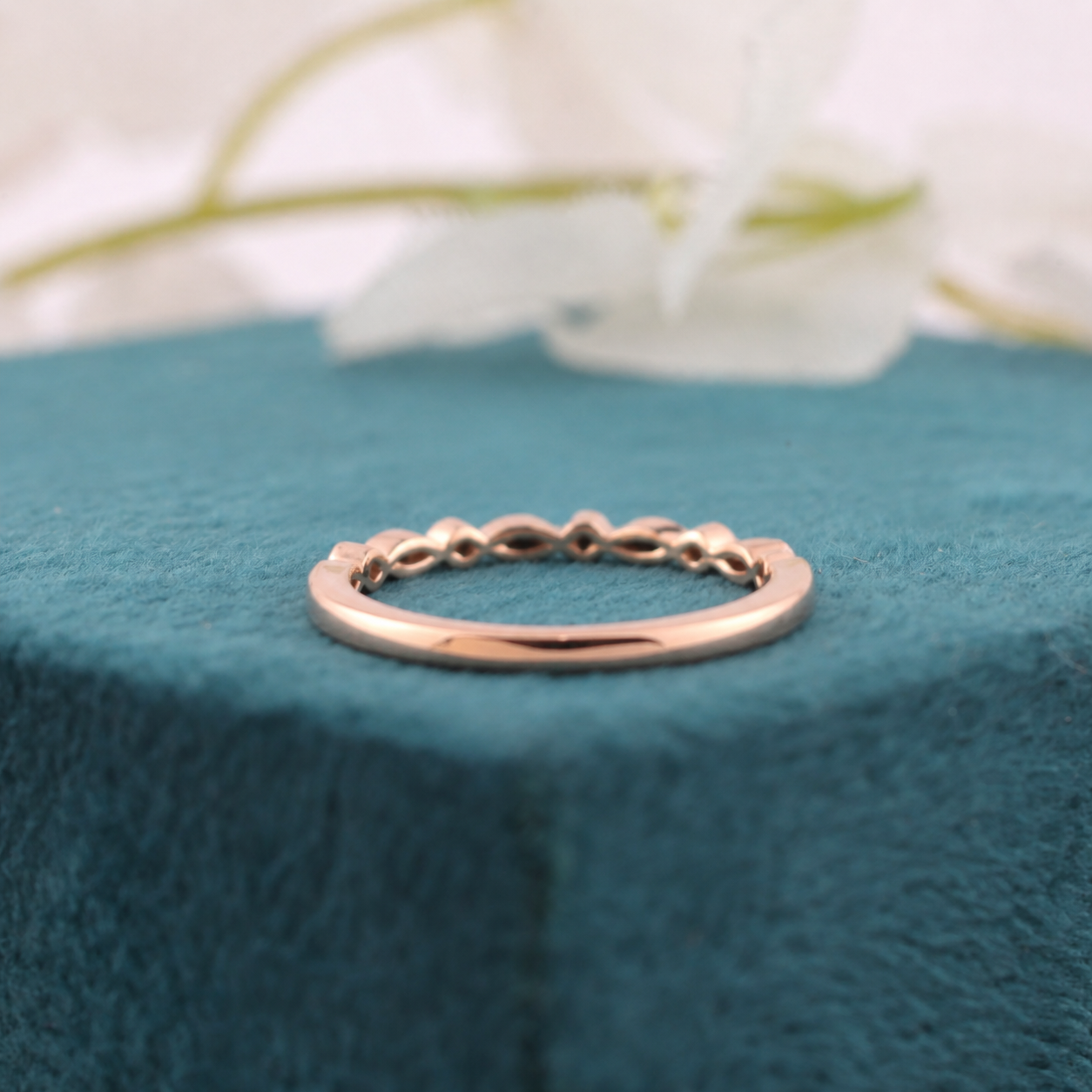 Sleek & Striking Black Diamond Band – Marquise + Round Sparkle