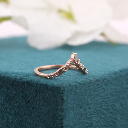 Triple-Cut Salt & Pepper Diamond Band with Bold Elegance
