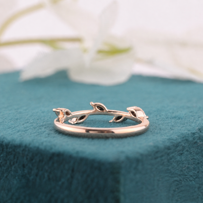 Effortlessly Bold: Marquise Black Diamond Band