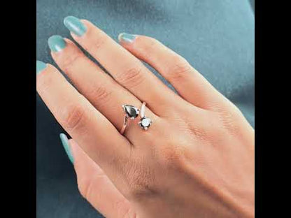 Elegant Black Onyx Ring – Double Gemstone in 10K Gold