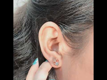 Rose Gold Heart Earrings – Dainty Diamond Studs