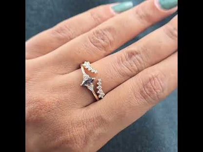 Edgy Meets Elegant – Marquise and Round Diamond Ring