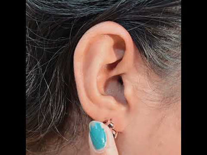 Black Diamond Cherry Studs – Playful Rose Gold Drop Earrings