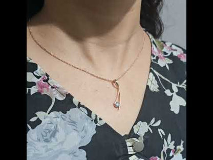 Graceful Curves: Salt & Pepper Diamond Pendant in Round Cut