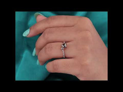 Romantic Heart Diamond Ring – Dual Stone Rose Gold Promise