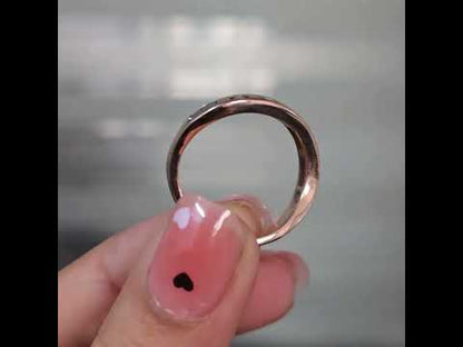 Salt and Pepper Baguette Diamond Wedding Band in Rose Gold