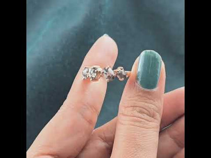 Salt & Pepper Diamond Ring in Rose Gold – Earthy, Elegant Vibes