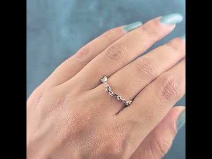 Naturally Bold Salt & Pepper Diamond Band in Unique Cuts