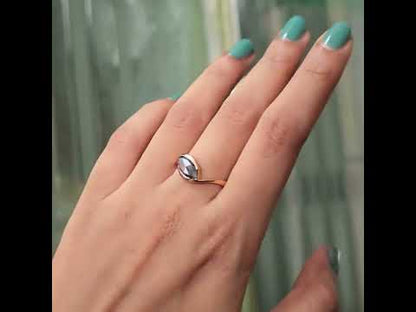 One Marquise Salt and Pepper Diamond Ring – Bold, Modern Charm