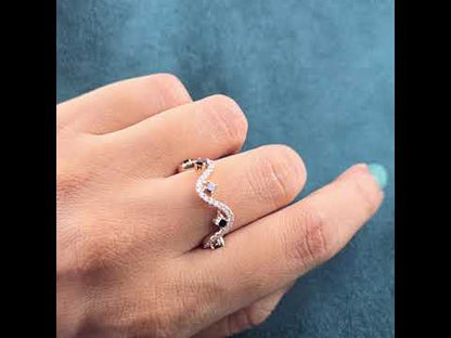 Bold Meets Brilliant – Princess Black and Round White Diamond Ring