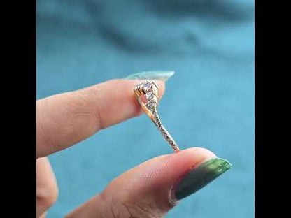 Round Salt & Pepper Diamond Band with Natural Charm