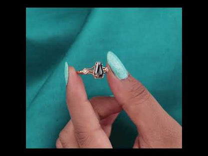 Dark Glam Black Coffin Ring – Rose Gold for Bold Women